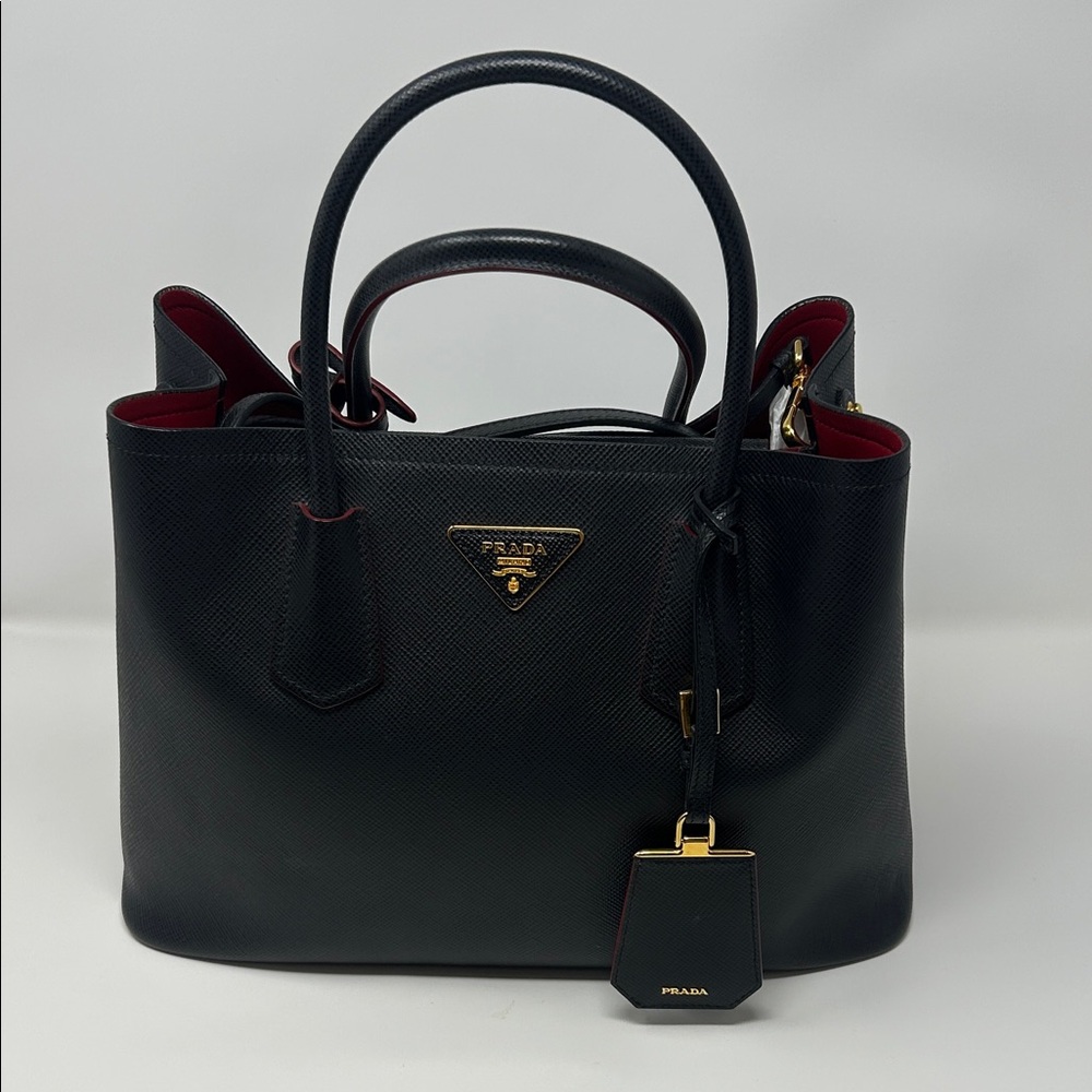 Prada Medium Double Saffiano leather bag EUC